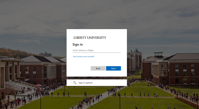 Liberty University Single Sign On Account Setup
