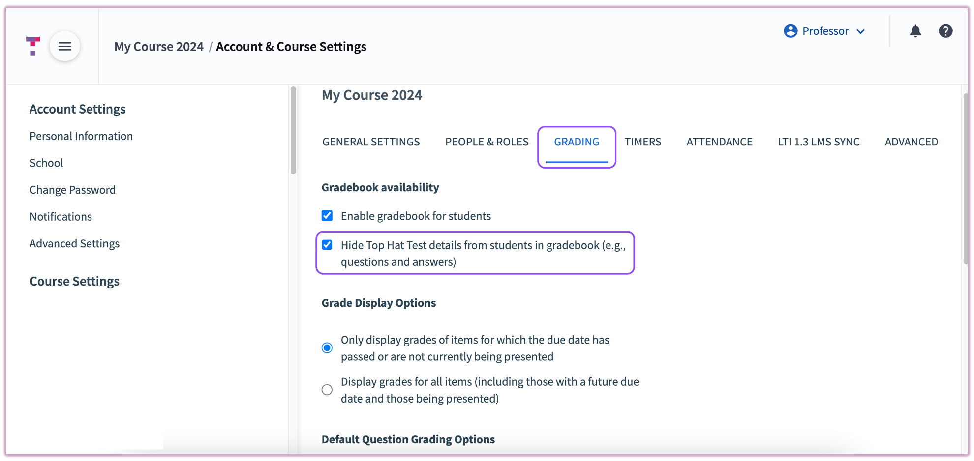 Image: Course Settings Icon